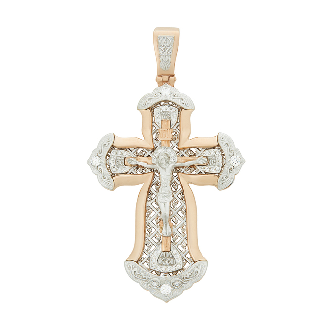 Подвеска из золота 585 пробы c бриллиантами