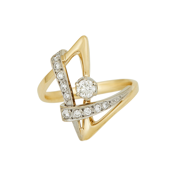 Кольцо из золота 585 пробы c бриллиантами, Л 4306 2337 за 101520