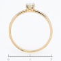 Кольцо из красного золота 585 пробы c 1 бриллиантом Л71012400 фото 4