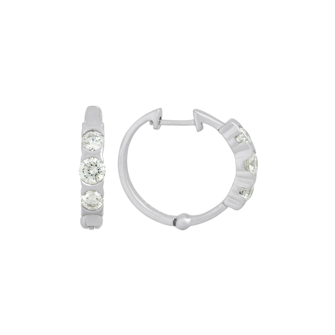 Серьги из золота 750 пробы c бриллиантами