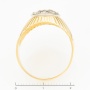 Кольцо из комбинированного золота 750 пробы c 9 бриллиантами Л18106096 фото 4