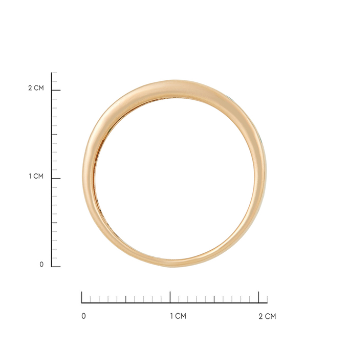 Кольцо из золота 585 пробы c изумрудами и бриллиантами, Л 4107 3880 за 35120