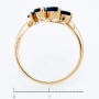 Кольцо из комбинированного золота 585 пробы c 11 бриллиантами и 4 сапфирами Л25073948 фото 4