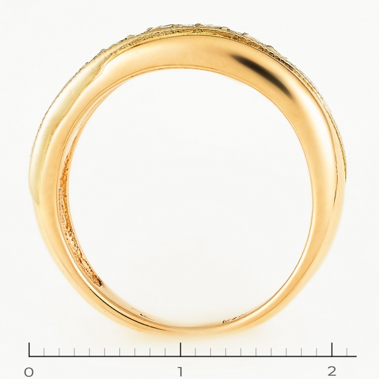 Кольцо из комбинированного золота 585 пробы c 5 бриллиантами, Л35059077 за 17000