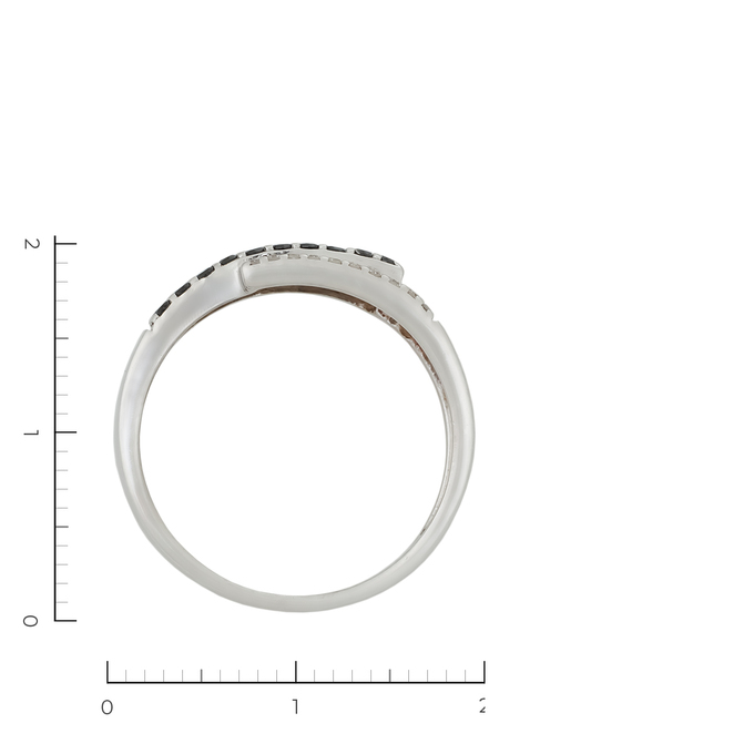Кольцо из белого золота 585 пробы c 46 бриллиантами, Л 3606 2110 за 29200