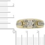 Кольцо печатка из комбинированного золота 750 пробы c 15 бриллиантами Л46060751 фото 3