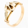 Кольцо из комбинированного золота 585 пробы c 1 бриллиантом Л30126073 фото 1