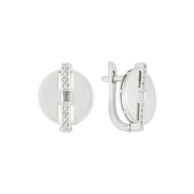Серьги из золота 585 пробы с бриллиантами, Л 7303 8578 за 35000