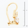 Серьги из красного золота 585 пробы c фианитами