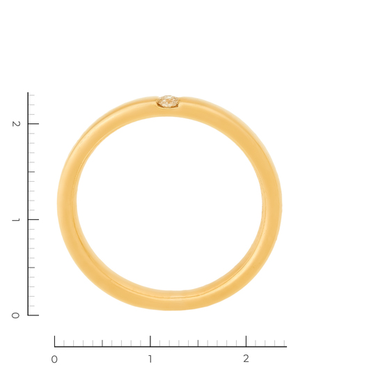 Кольцо из желтого золота 750 пробы c 1 бриллиантом, Л05141000 за 85000