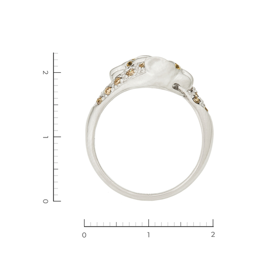 Кольцо из белого золота 585 пробы c 34 бриллиантами и 4 цвет. сапфирами, Л24057333 за 39000