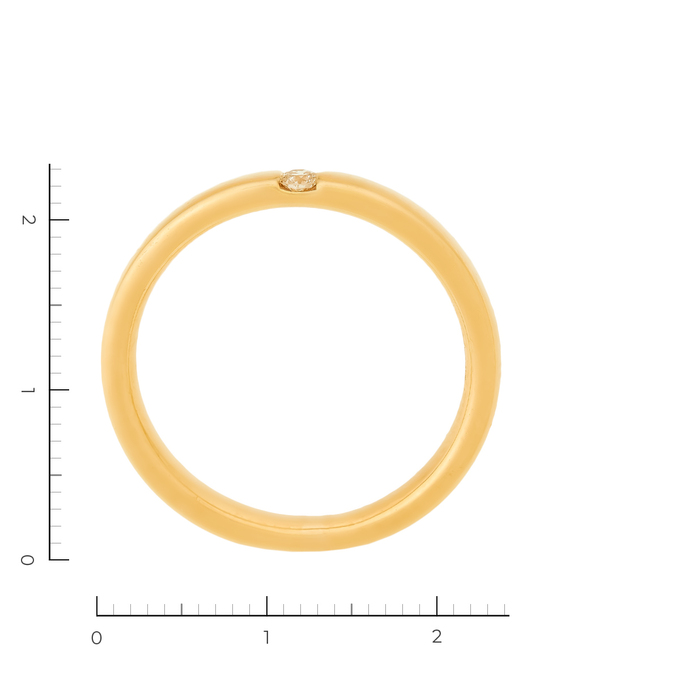 Кольцо из желтого золота 750 пробы c 1 бриллиантом, Л 0514 1000 за 85000