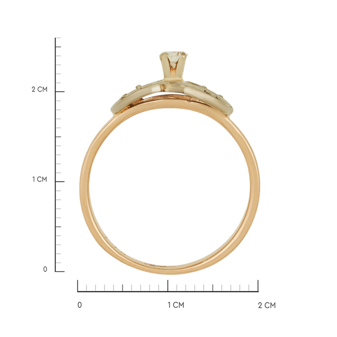 Кольцо из золота 585 пробы c бриллиантами, Л 2311 4729 за 50960