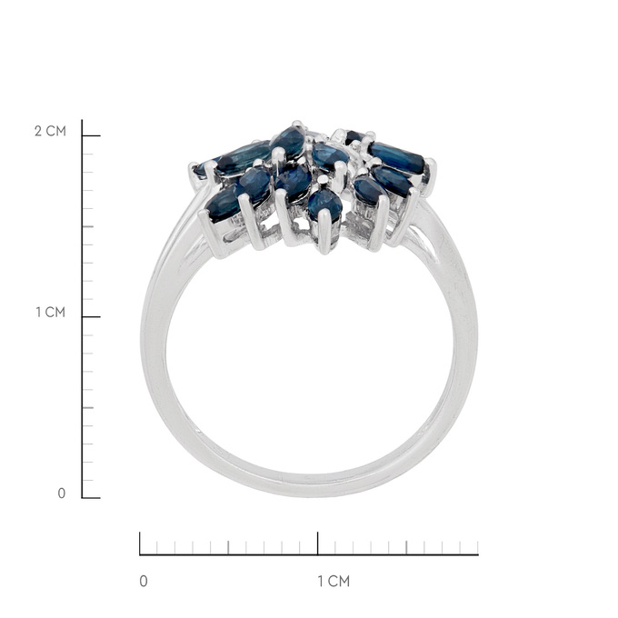 Кольцо из золота 585 пробы c сапфирами и бриллиантом, Л 7001 1630 за 45200