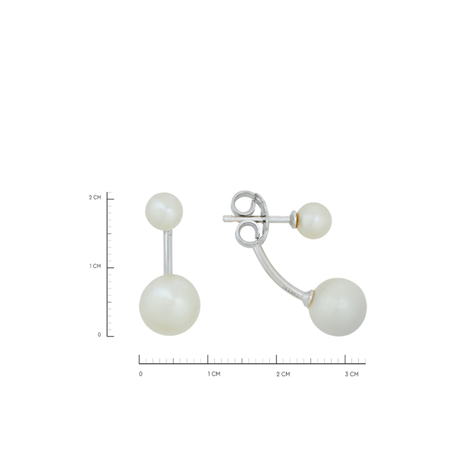 Серьги из золота 750 пробы c культ. жемчугом, К 0000 2517 за 50400