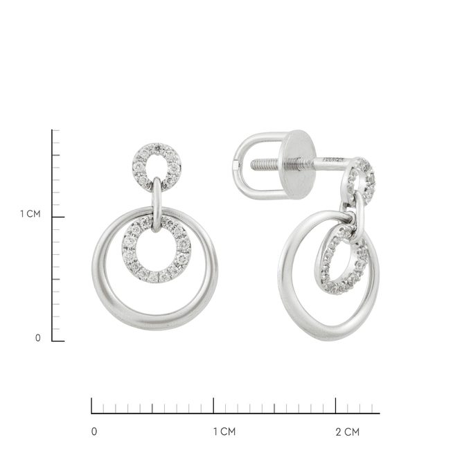 Серьги из золота 585 пробы c бриллиантами