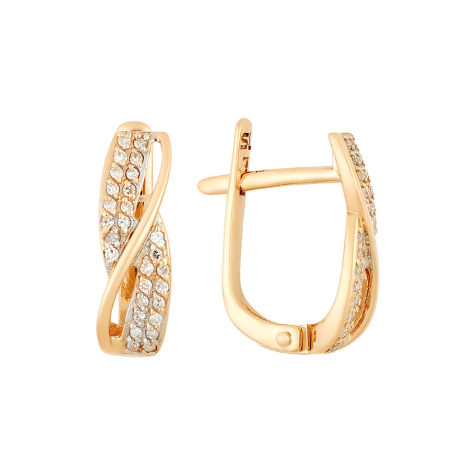 Серьги из золота 585 пробы с бриллиантами, Л 7301 8101 за 25200