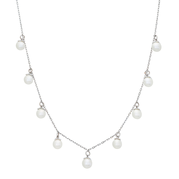 Колье из золота 585 пробы c культ. жемчугом, Л 3506 8187 за 38900