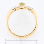 Кольцо из комбинированного золота 750 пробы c 6 бриллиантами и 1 камнем синтетическим Л06147872 фото 4