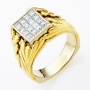 Кольцо из комбинированного золота 750 пробы c 20 бриллиантами Л28056601 фото 1