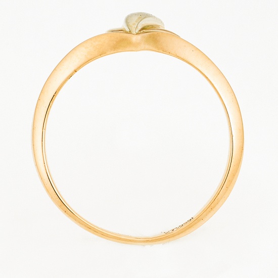 Кольцо из комбинированного золота 585 пробы c 1 бриллиантом, Л18108439 за 10450