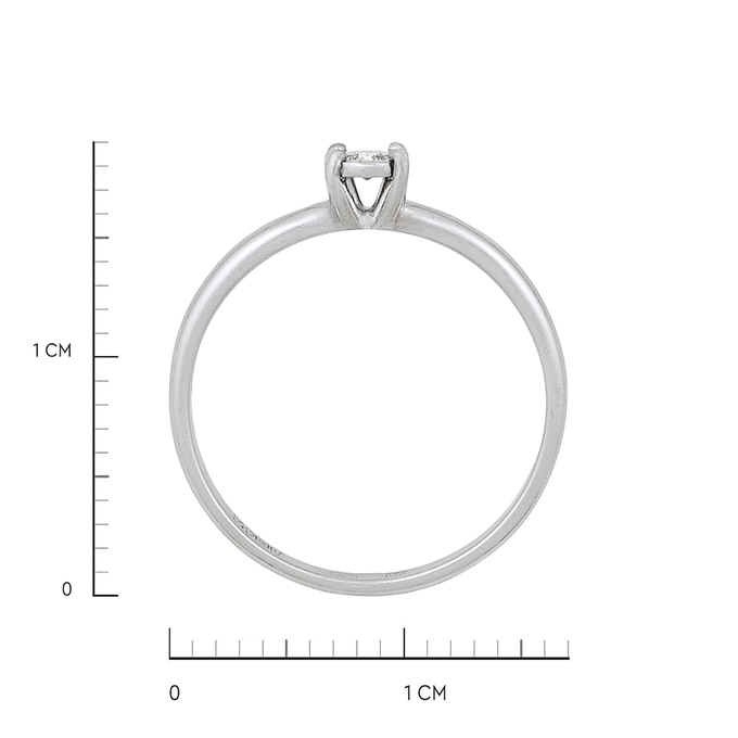 Кольцо из золота 585 пробы c бриллиантом