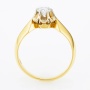 Кольцо из комбинированного золота 750 пробы c 1 бриллиантом Л20067347 фото 3