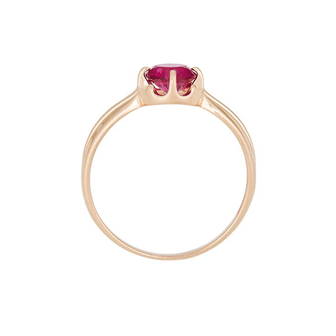 Кольцо из золота 585 пробы c корундом, Л 3705 9550 за 14960