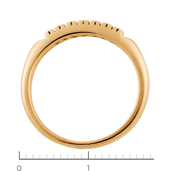 Кольцо из красного золота 585 пробы c 7 бриллиантами, Л24126362 за 10125