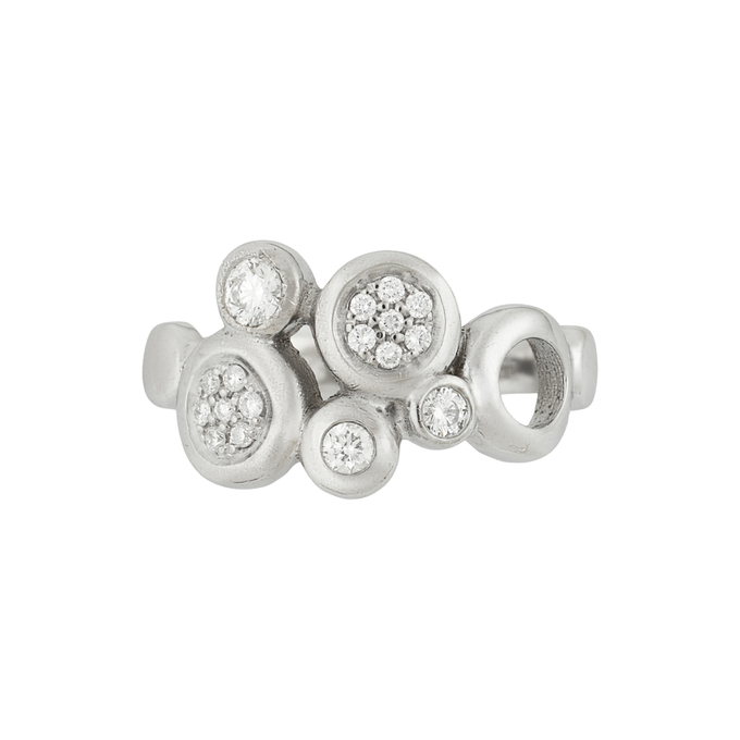 Кольцо из золота 585 пробы c бриллиантами