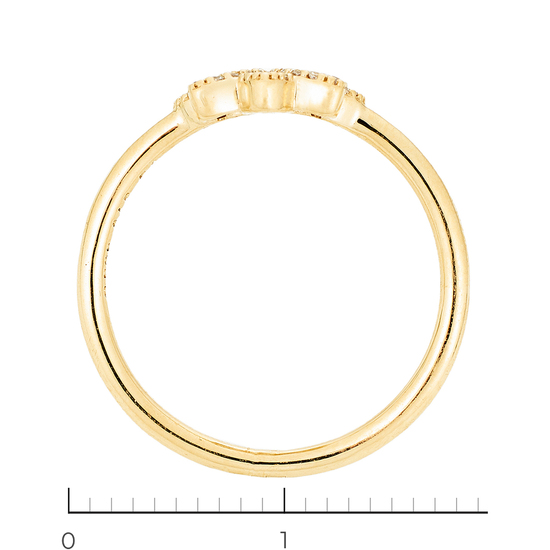 Кольцо из желтого золота 585 пробы c фианитами, Л20103044 за 12840