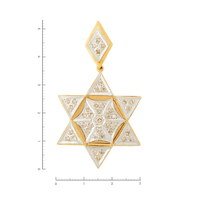Подвеска из комбинированного золота 750 пробы c 41 бриллиантами, Л 0615 7933 за 95700