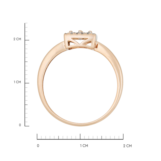 Кольцо из золота 585 пробы c бриллиантами