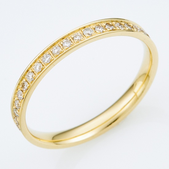Кольцо из желтого золота 585 пробы c 40 бриллиантами