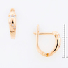 Серьги из золота 585 пробы c 8 бриллиантами