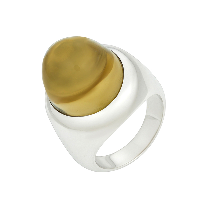 Кольцо из золота 585 пробы c цитрином, Л 2415 3775 за 161490