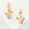 Серьги из золота 585 пробы c 6 бриллиантами
