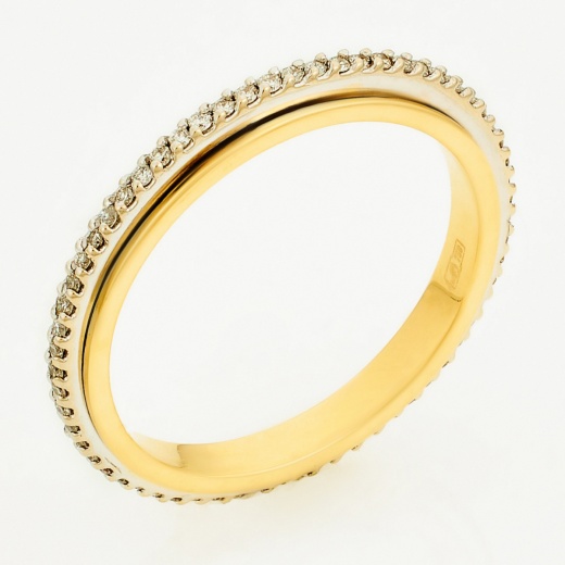 Кольцо из желтого золота 750 пробы c 62 бриллиантами Л45066677 фото 1