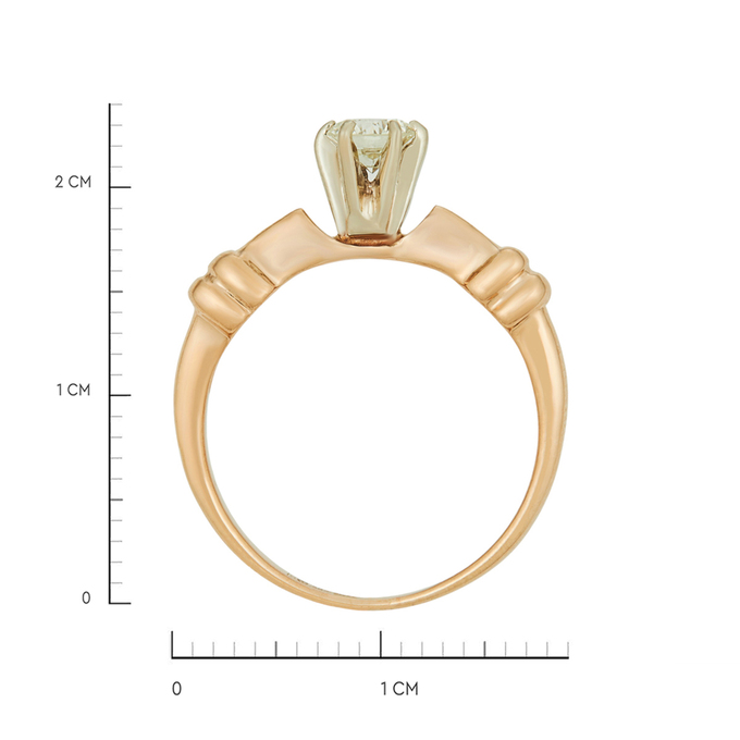 Кольцо из золота 585 пробы c бриллиантом, Л 2316 2593 за 101500