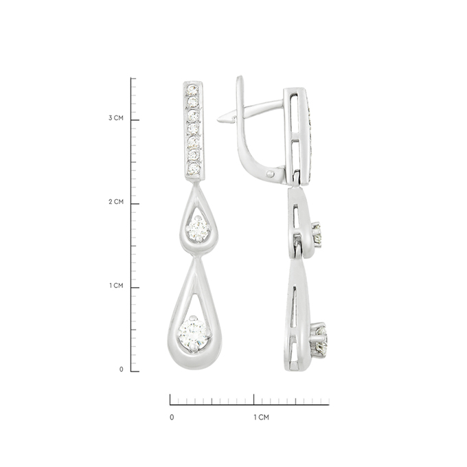 Серьги из золота 585 пробы c бриллиантами, К 0000 5487 за 79200