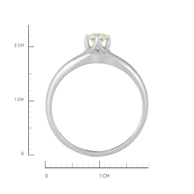 Кольцо из золота 585 пробы c бриллиантом, Л 2812 0750 за 58320