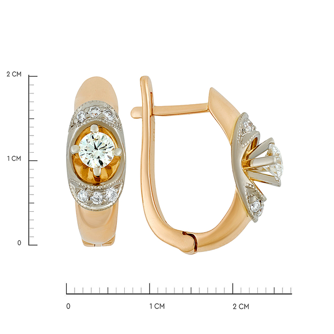 Серьги из золота 585 пробы c бриллиантами, Л 3309 8127 за 198030