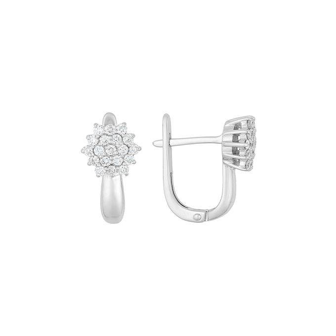 Серьги из золота 585 пробы c бриллиантами, К 0000 2704 за 62800
