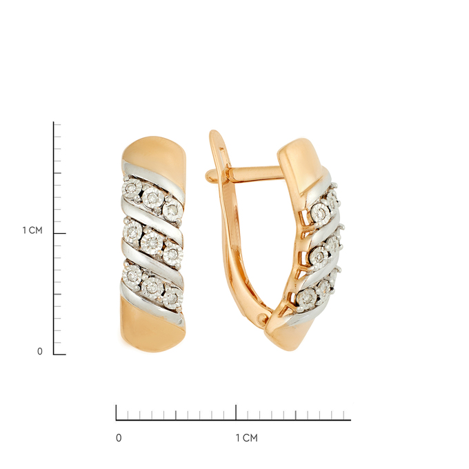Серьги из золота 585 пробы с бриллиантами, Ц О007 4597 за 32000