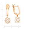 Серьги из золота 585 пробы c 18 бриллиантами