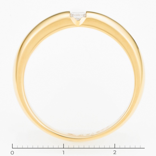 Кольцо из желтого золота 750 пробы c 1 бриллиантом, Л18102064 за 95700