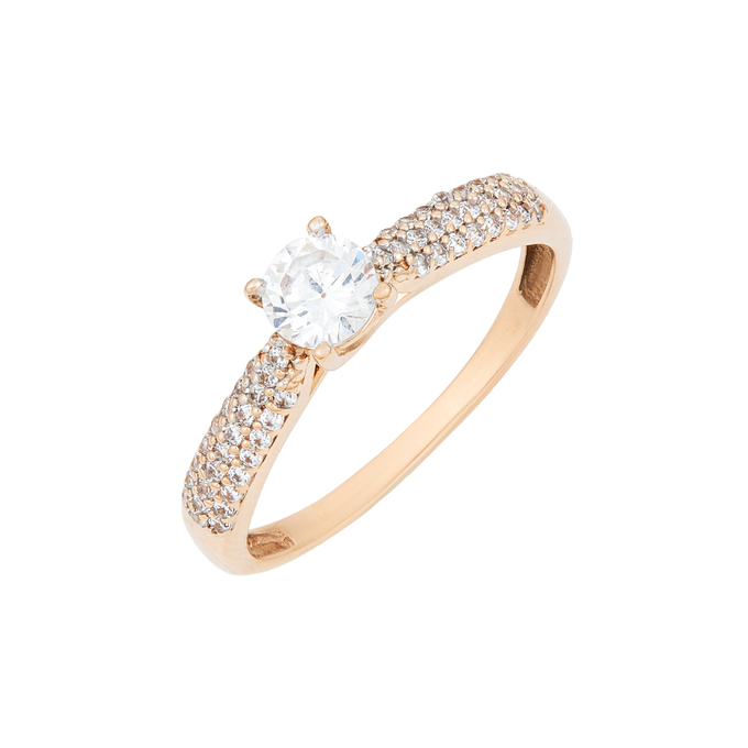 Кольцо из золота 585 пробы c фианитами, Л 6201 4157 за 18000