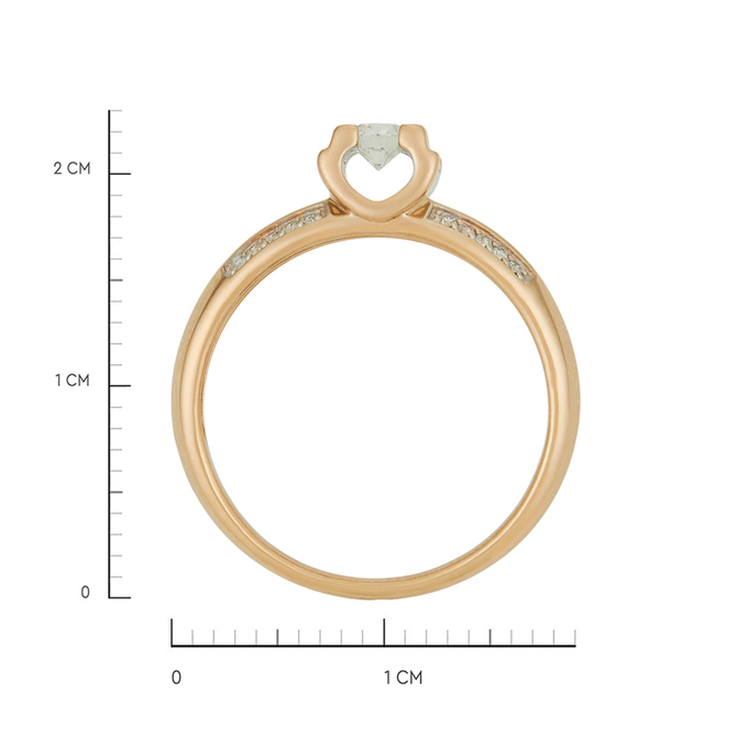 Кольцо из золота 585 пробы c бриллиантами, Л 7502 8082 за 66320