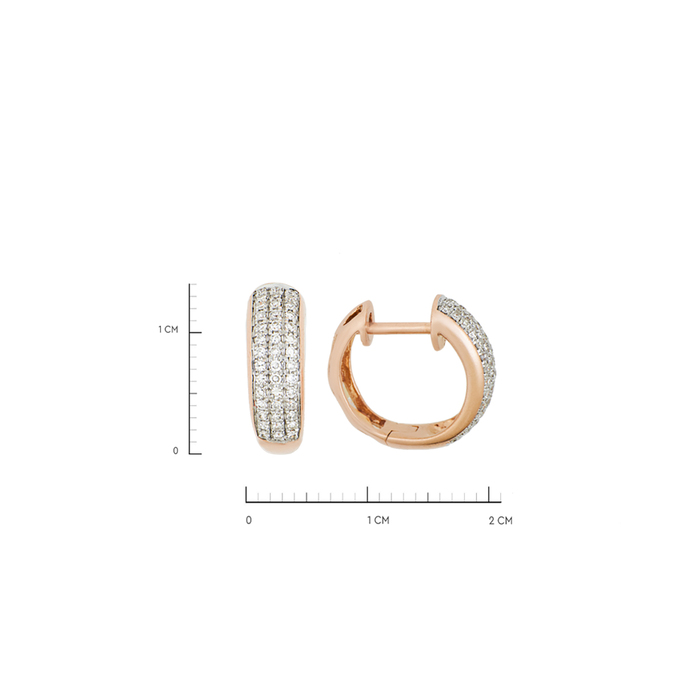 Серьги из золота 585 пробы c бриллиантами, К 0000 3959 за 46400