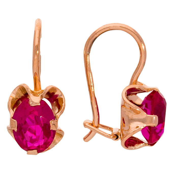 Серьги из красного золота 583 пробы